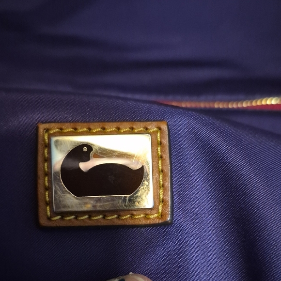 Dooney & Bourke Purple and Brown Shoulder Bag - Picture 2 of 6